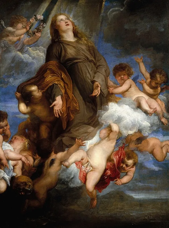 Saint Rosalie Interceding For The Plague Stricken Of Palermo Wall Art by Anthony van Dyck - High-Resolution Digital Print
