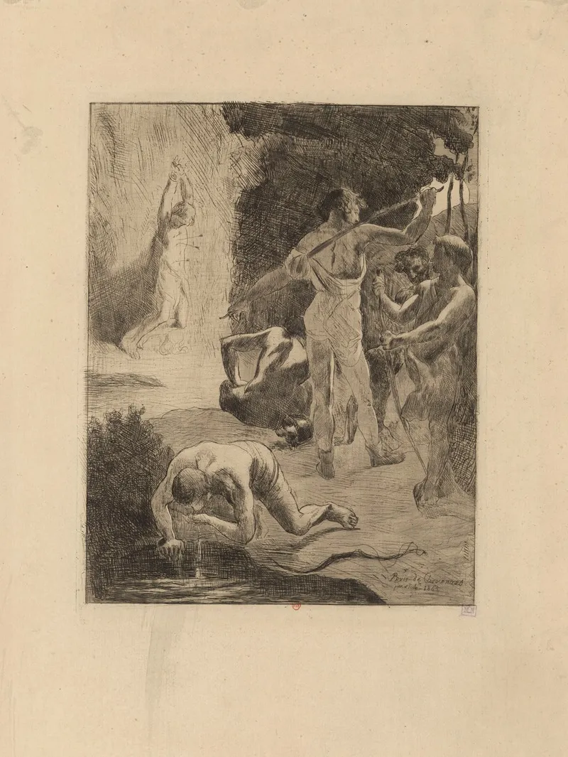 Saint Sebastien 9 Wall Art by Pierre Puvis de Chavannes - High-Resolution Digital Print