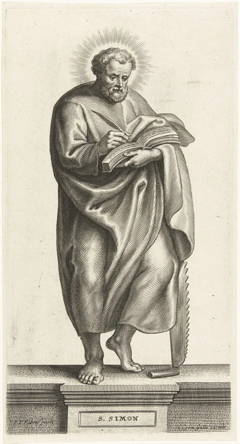 Saint Simon The Zealot Wall Art by Petrus Clouwet - High-Resolution Digital Print