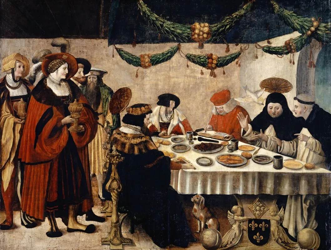 Saint Thomas Of Aquin At The Table Of King Louis The Saint