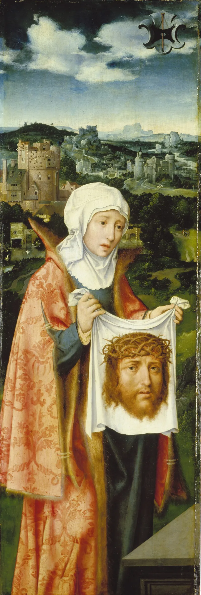Saint Veronica Displaying The Sudarium Wall Art by Joos Van Cleve - High-Resolution Digital Print