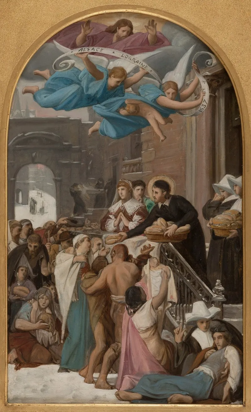 Saint Vincent De Paul Secourant Les Lorrains Apres La Guerre De 1637