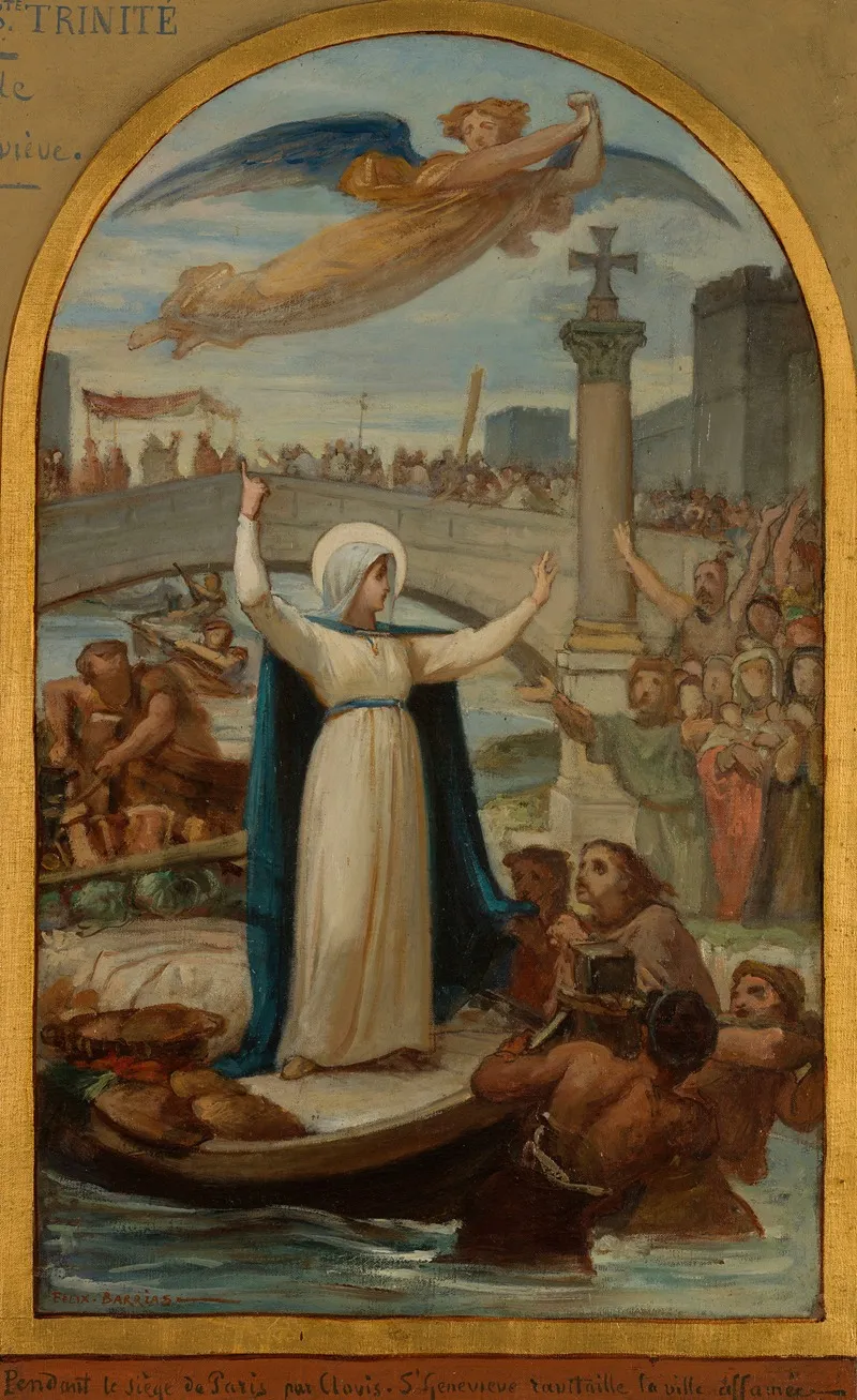 Sainte Genevieve Ravitaille La Ville Affamee Pendant Le Siege De Paris Par Clovis