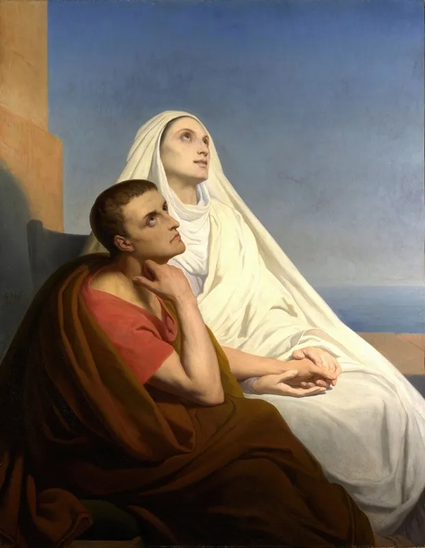 Saints Augustine And Monica Wall Art by Ary Scheffer - High-Resolution Digital Print