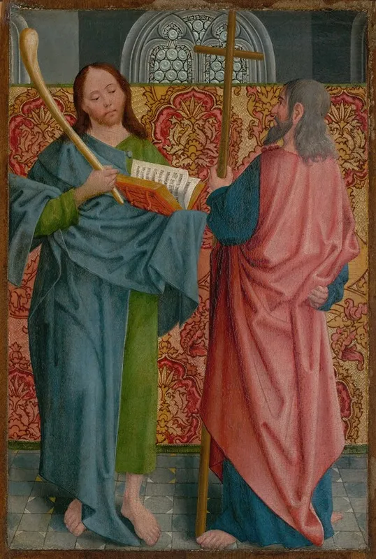 Saints James The Lesser And Philip Wall Art by The Master of the Holy Kinship - High-Resolution Digital Print