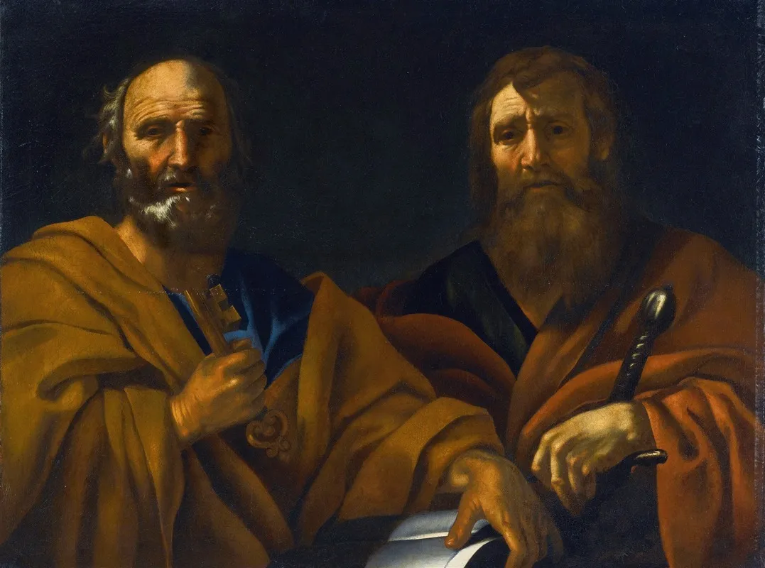 Saints Peter And Paul Wall Art by Roman School - High-Resolution Digital Print