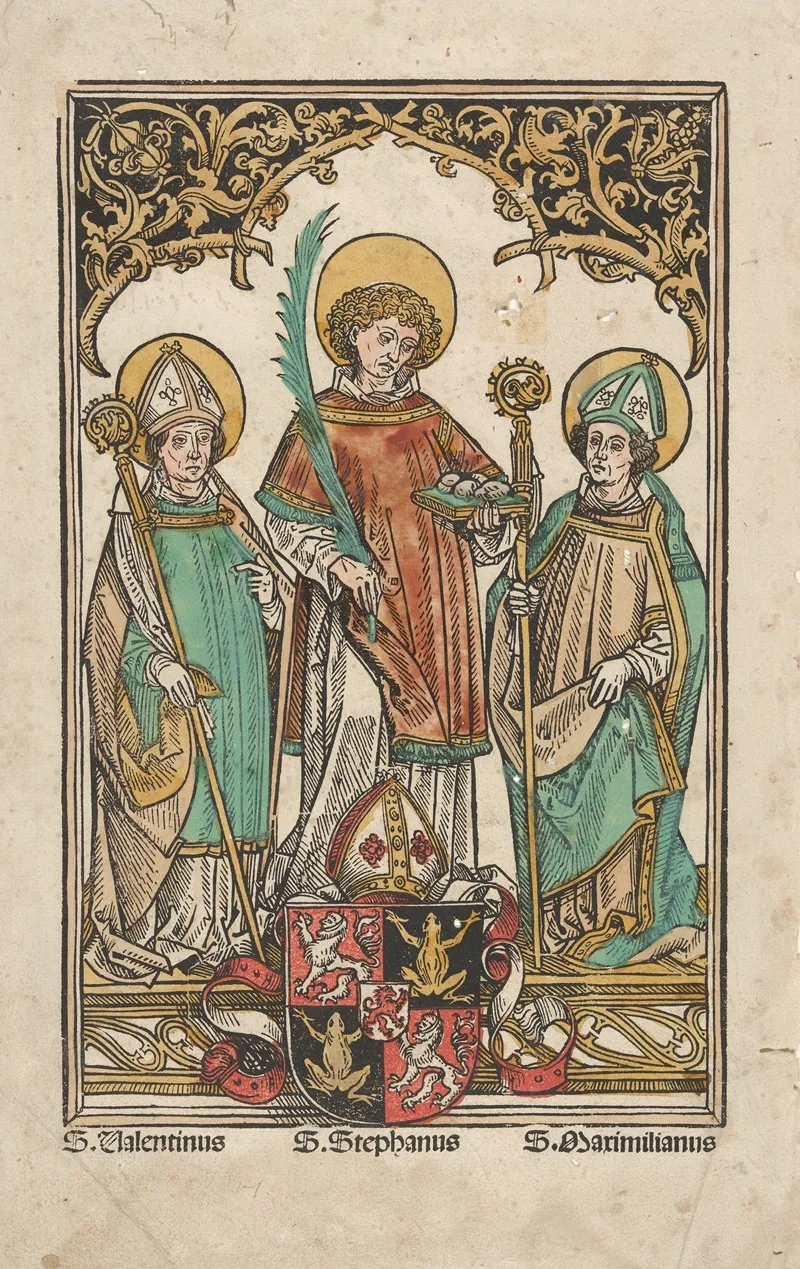 Saints Valentine Stephen And Maximilian The Patron Saints Of Passau
