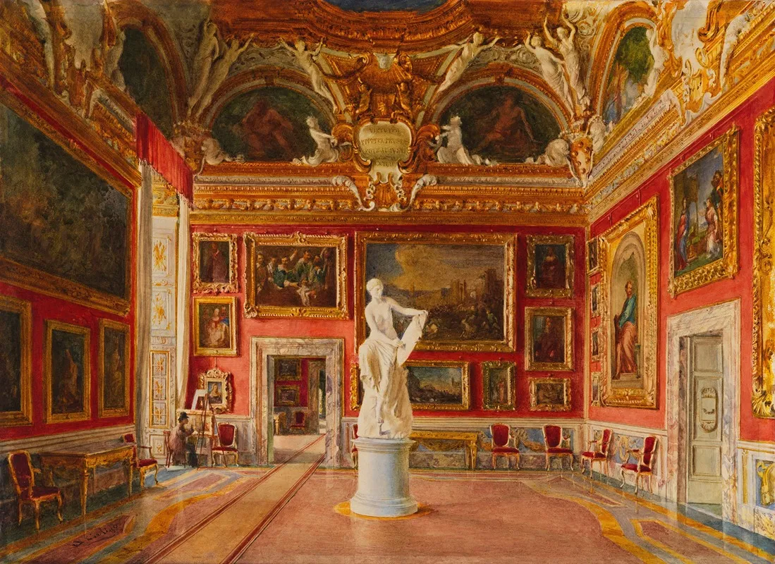 Sala Di Giove Im Palazzo Pitti Florenz Wall Art by Domenico Caligo - High-Resolution Digital Print