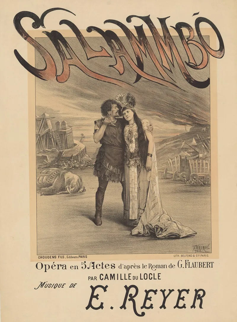 Salammbo Opera En 5 Actes Dapres Le Roman De G Flaubert Par Camille Du Locle Wall Art by Paul Maurou - High-Resolution Digital Print