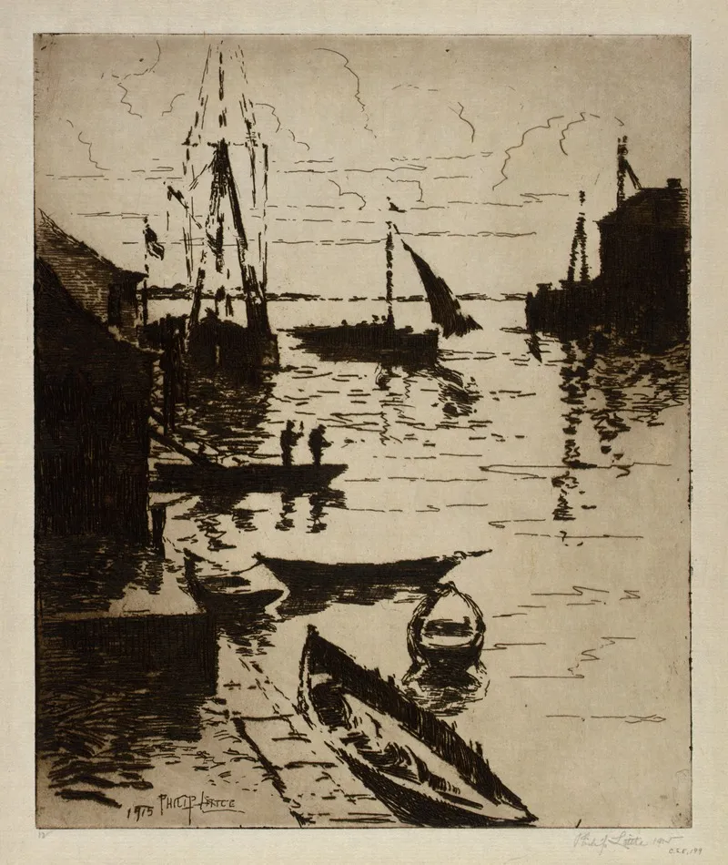 Salems Old Wharfs Wall Art by Philip Little - High-Resolution Digital Print