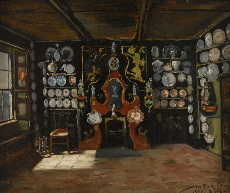 Salle A Manger De Hauteville Ii Maison De Juliette Drouet A Guernesey Wall Art by Edmond de Palézieux - High-Resolution Digital Print