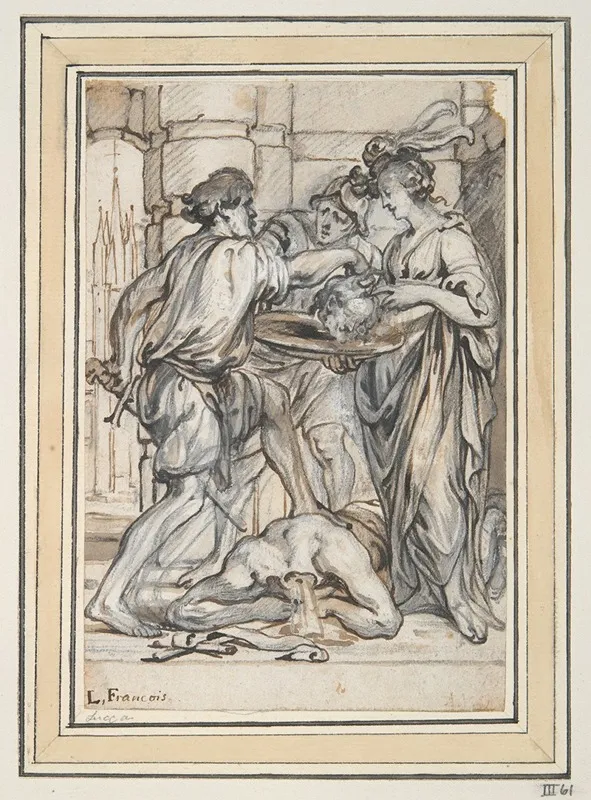 Salome Receiving The Head Of St John The Baptist Wall Art by Lucas Franchoys - High-Resolution Digital Print