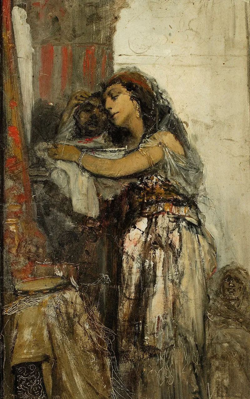Salome With The Head Of St John Sketch