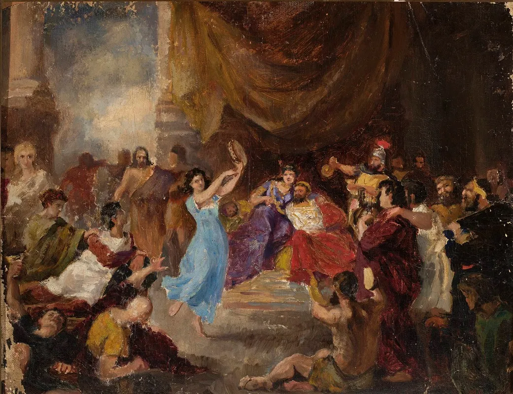 Salomes Dance Before Herod Sketch Wall Art by Marcin Gottlieb - High-Resolution Digital Print