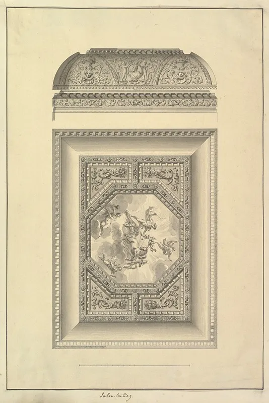 Salon Ceiling Houghton Hall Norfolk