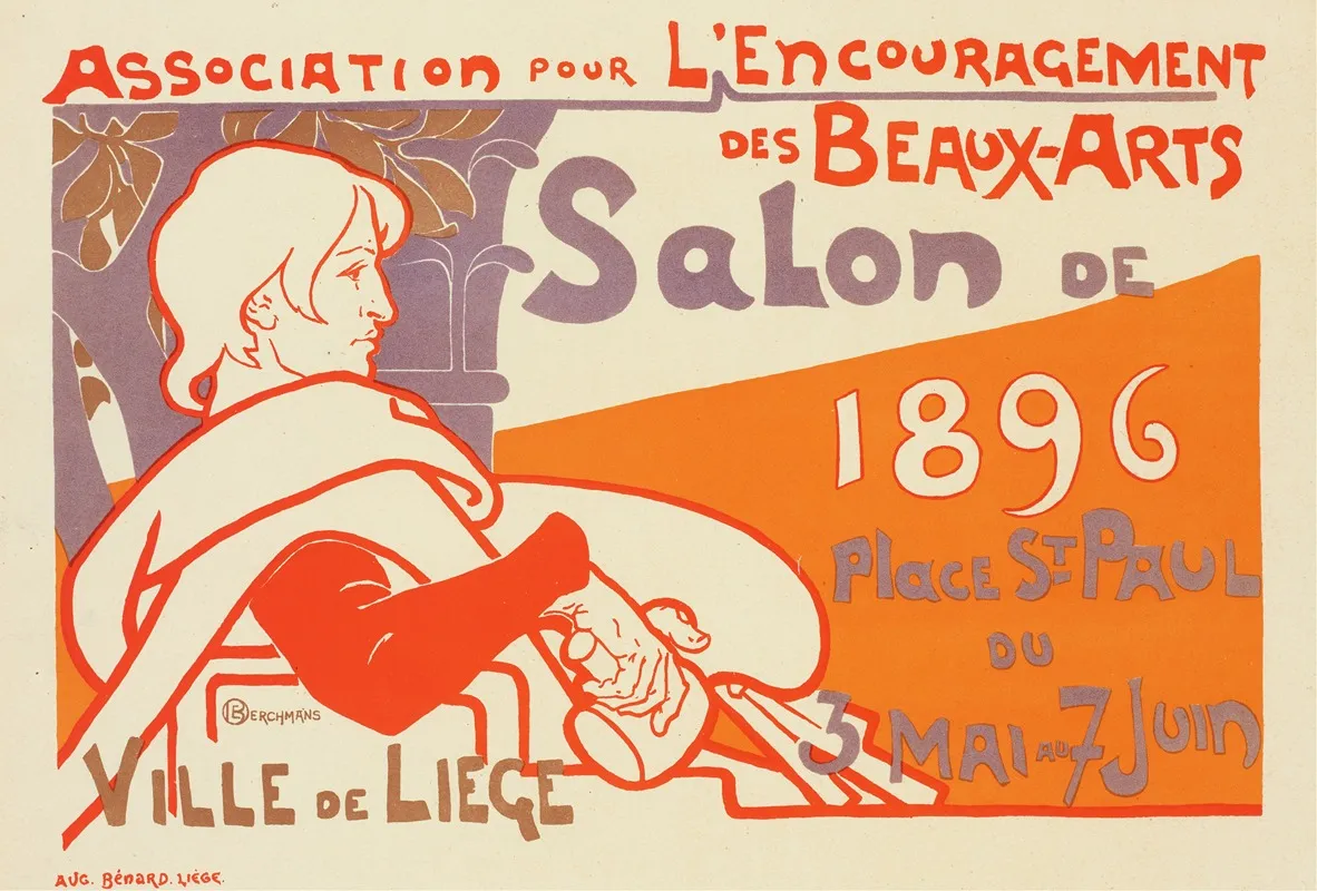 Salon De 1896 Wall Art by Émile Berchmans - High-Resolution Digital Print
