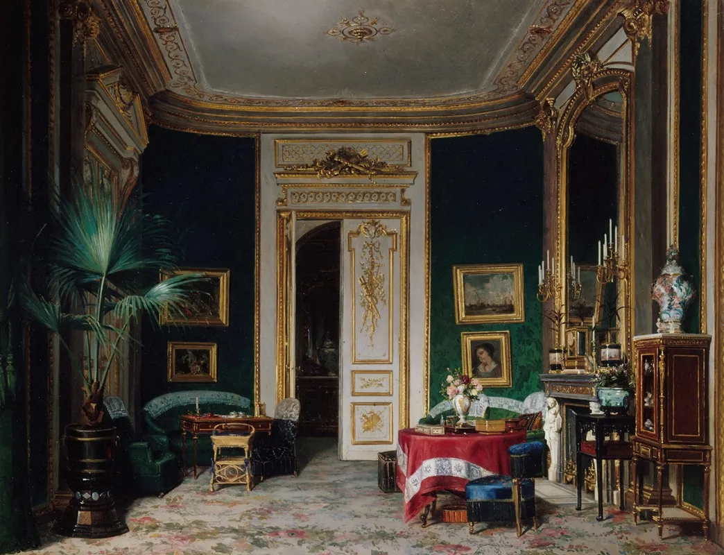 Salon De Lhotel Wendel Rue De Clichy 2 Wall Art by Sébastien-Charles Giraud - High-Resolution Digital Print