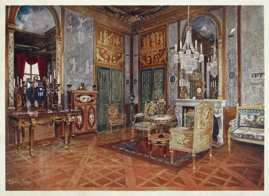 Salon De Musique Of Queen Marie Antoinette Palace Of Fontainebleau France Wall Art by Edwin Foley - High-Resolution Digital Print