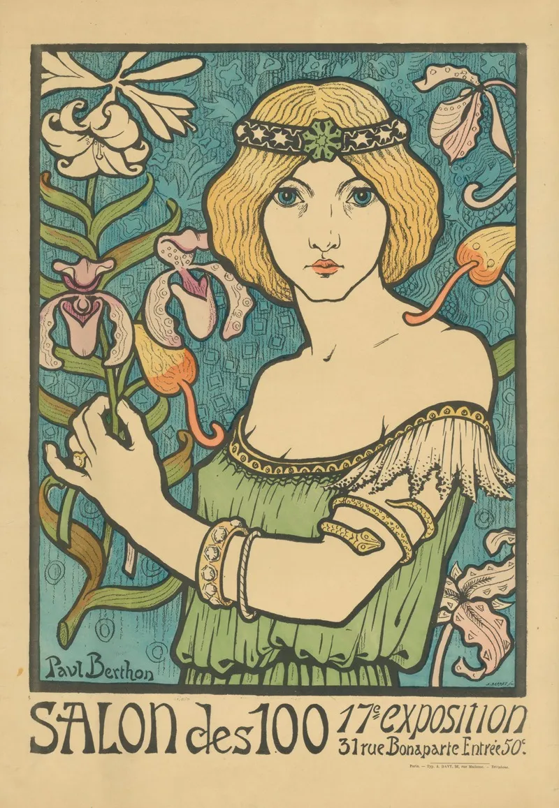 Salon Des 100 17e Exposition Wall Art by Paul Berton - High-Resolution Digital Print