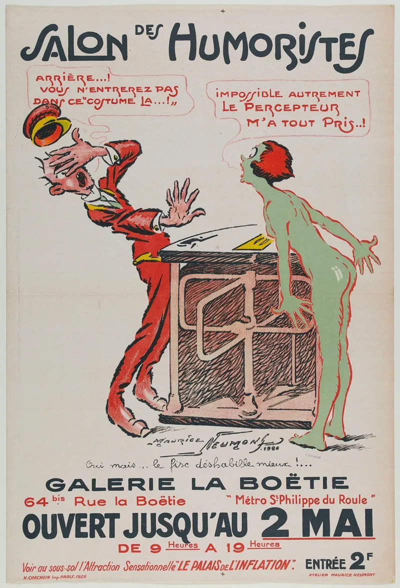 Salon Des Humoristes Galerie La Boetie Wall Art by Maurice Louis Henri Neumont - High-Resolution Digital Print