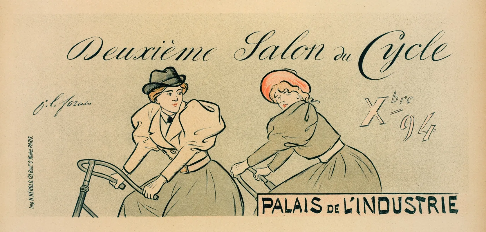 Salon Du Cycle Wall Art by Jean-Louis Forain - High-Resolution Digital Print
