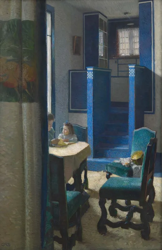 Salon Im Haus Auf Der Hohen Warte Wall Art by Carl Moll - High-Resolution Digital Print