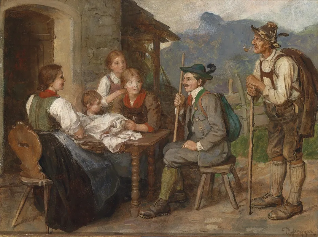 Salon Tiroler Wall Art by Franz von Defregger - High-Resolution Digital Print