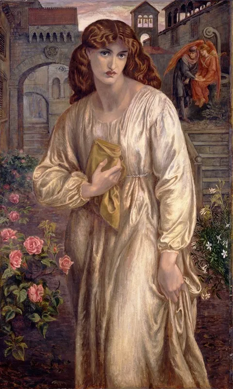 Salutation Of Beatrice Wall Art by Dante Gabriel Rossetti - High-Resolution Digital Print