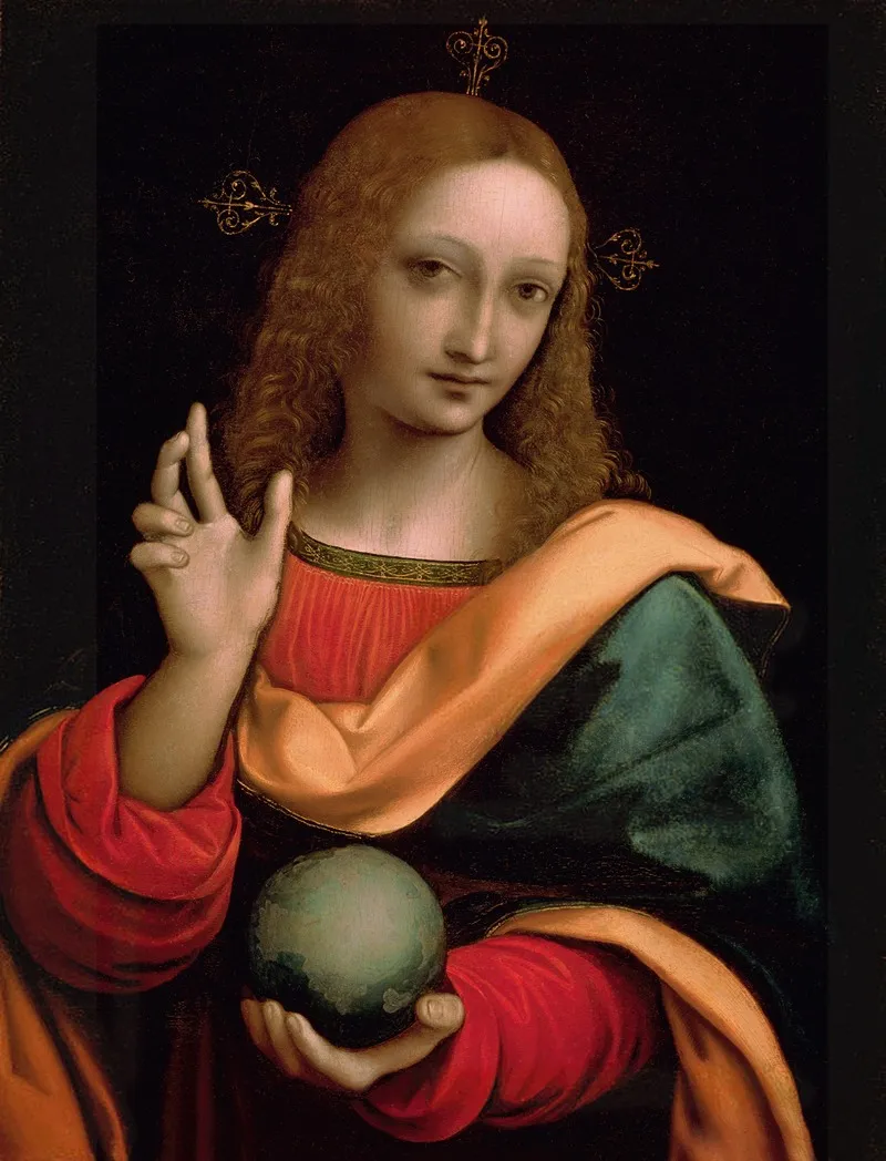 Salvator Mundi 6 Wall Art by Giampietrino (Giovanni Pietro Rizzoli) - High-Resolution Digital Print
