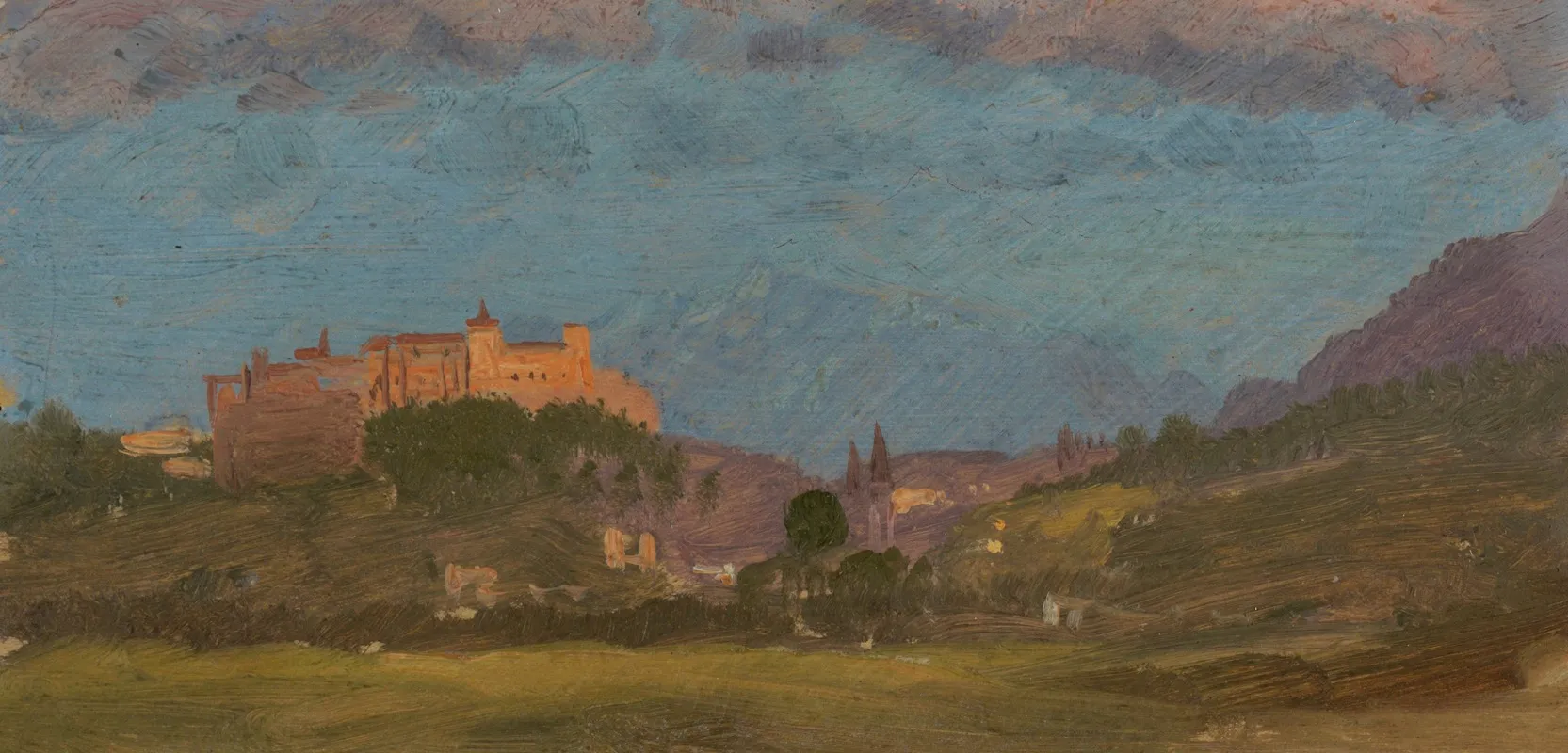 Salzburg Austria From The East Wall Art by Frederic Edwin Church - High-Resolution Digital Print