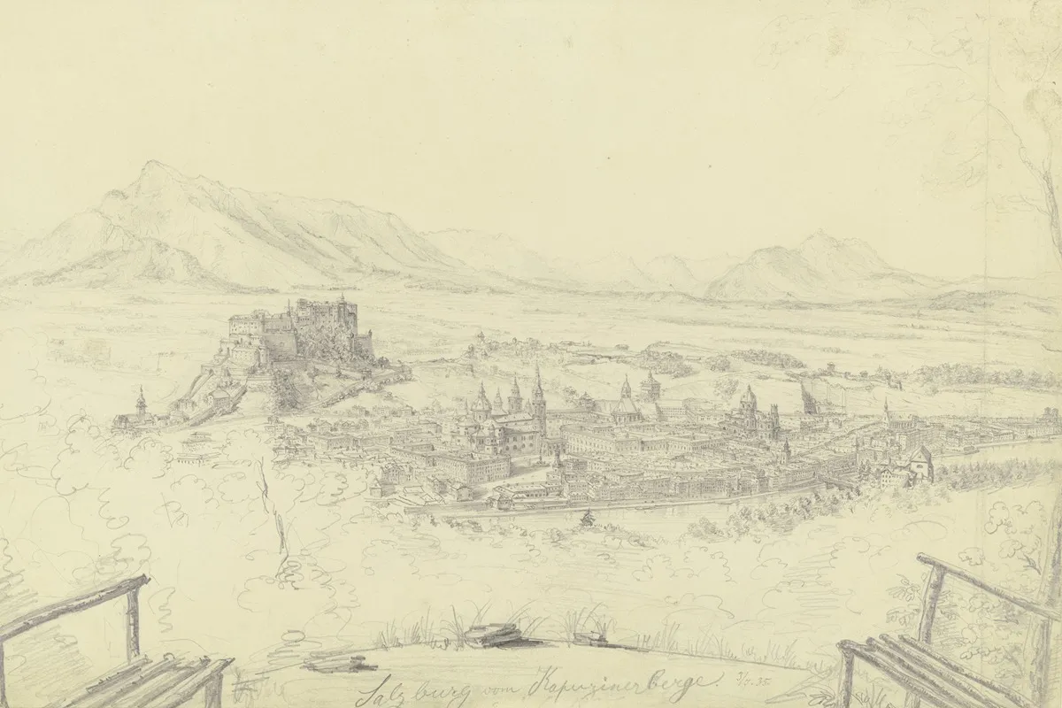 Salzburg Vom Kapuzinerberg Aus Gesehen Wall Art by Ludwig Daniel Philipp Schmidt - High-Resolution Digital Print