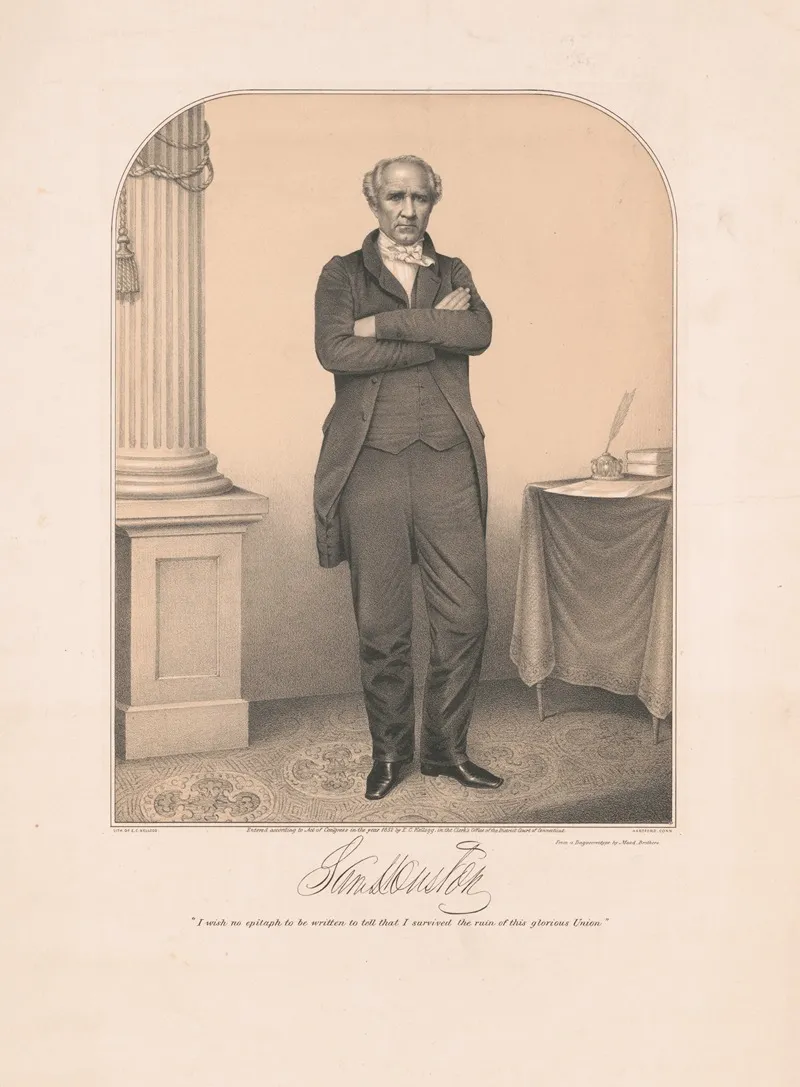 Sam Houston Wall Art by E.B. &amp; E.C. Kellogg - High-Resolution Digital Print