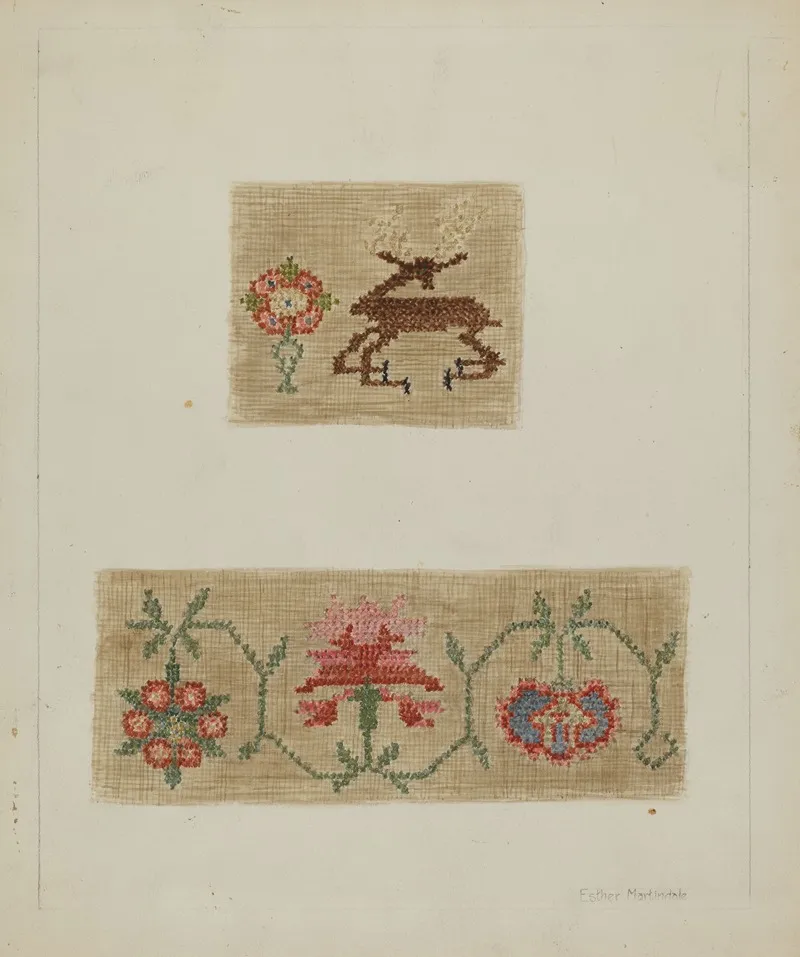 Sampler 24 Wall Art by Esther Martindale - High-Resolution Digital Print