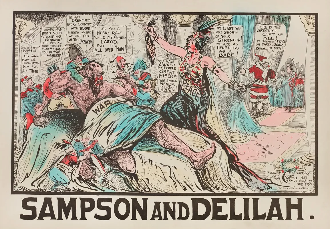 Sampson And Delilah Wall Art by Carey Cartoon Service - High-Resolution Digital Print