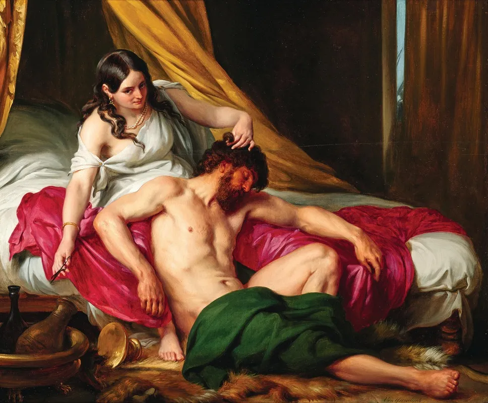 Samson And Delilah Wall Art by Antoon Van Ysendyck - High-Resolution Digital Print