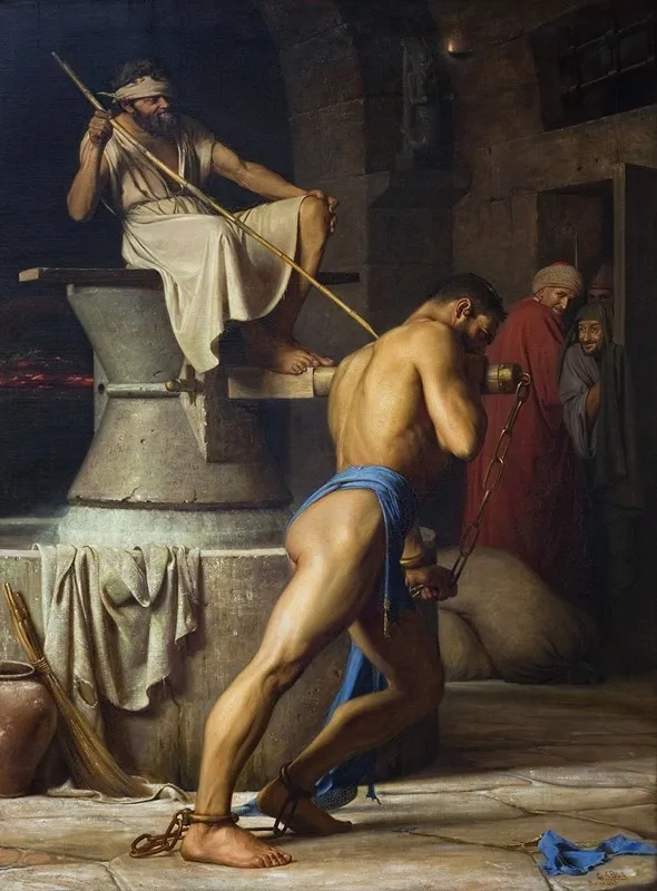 Samson And The Philistines Wall Art by Carl Bloch - High-Resolution Digital Print