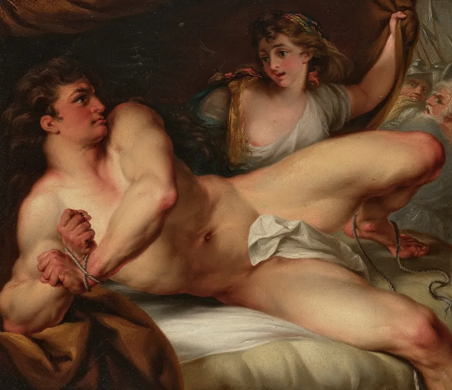 Samson Breaking His Bands Wall Art by John Francis Rigaud - High-Resolution Digital Print