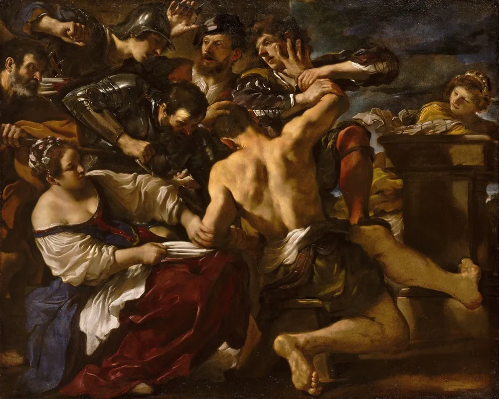 Samson Captured By The Philistines Wall Art by Guercino - High-Resolution Digital Print