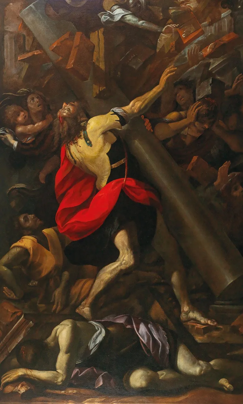 Samson Destroying The Temple 2 Wall Art by Lombard School - High-Resolution Digital Print
