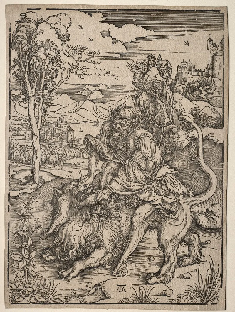 Samson Killing The Lion 2