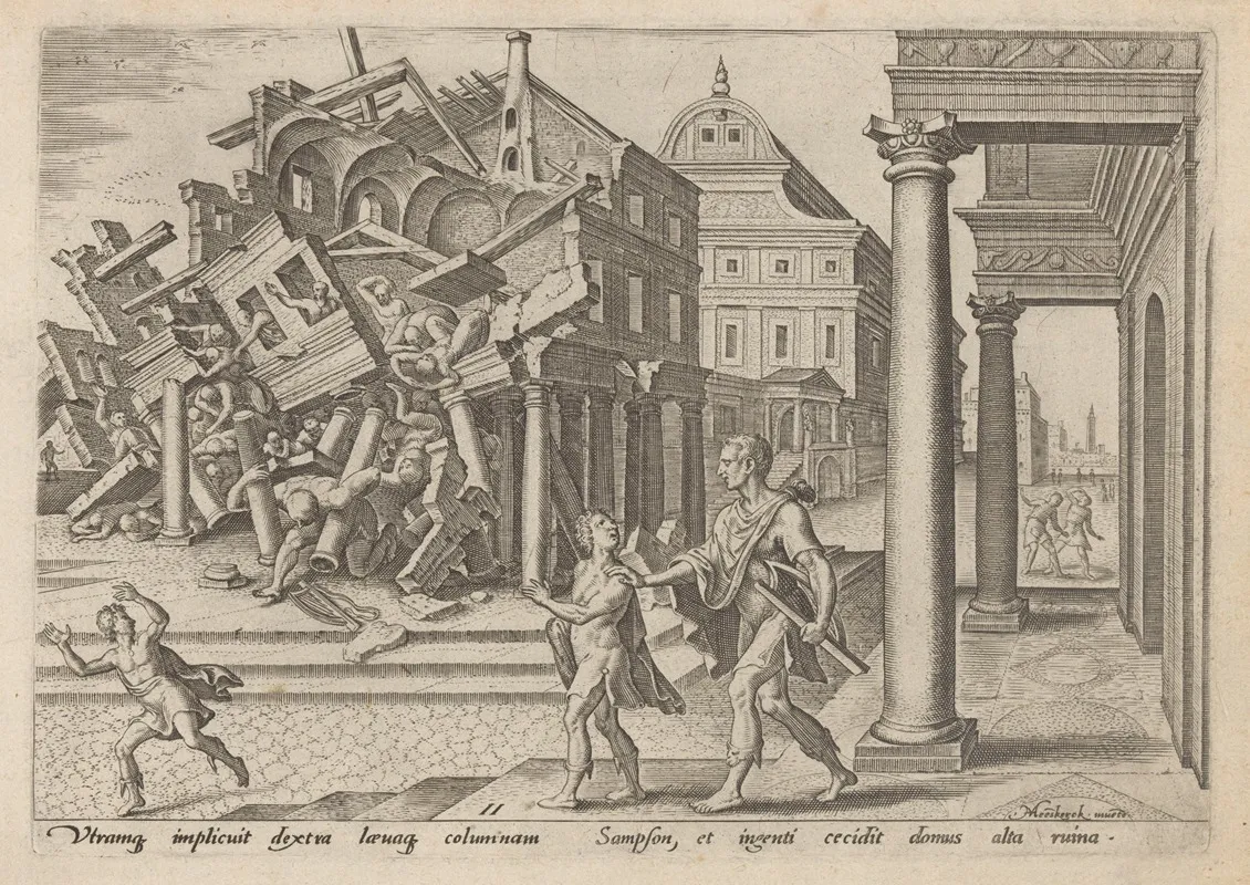 Samson Let Out Of Prison And Destroying The Temple Of The Philistines