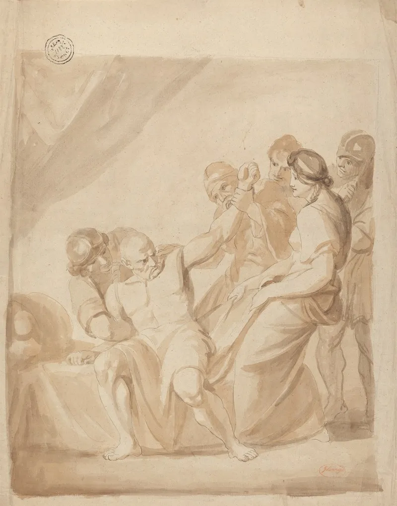 Samson Overpowered Wall Art by George Romney - High-Resolution Digital Print
