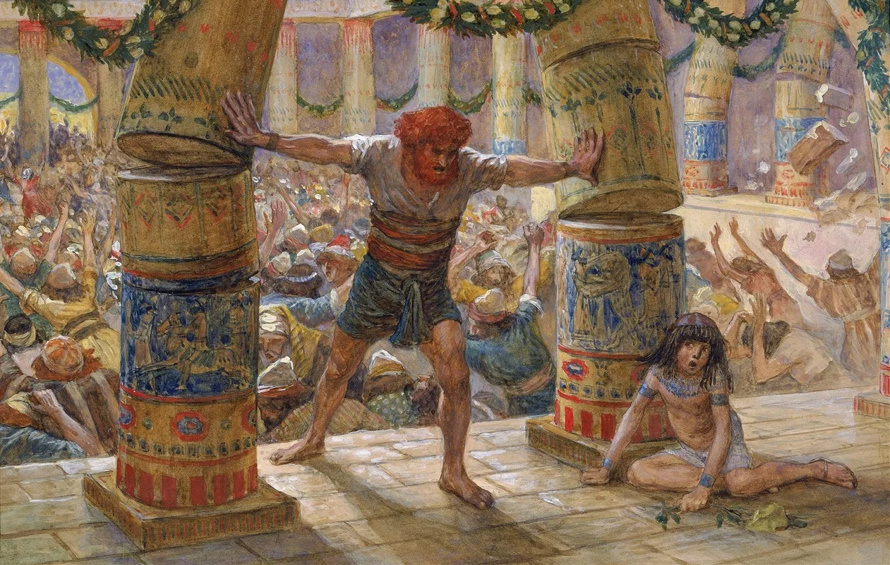 Samson Puts Down The Pillars