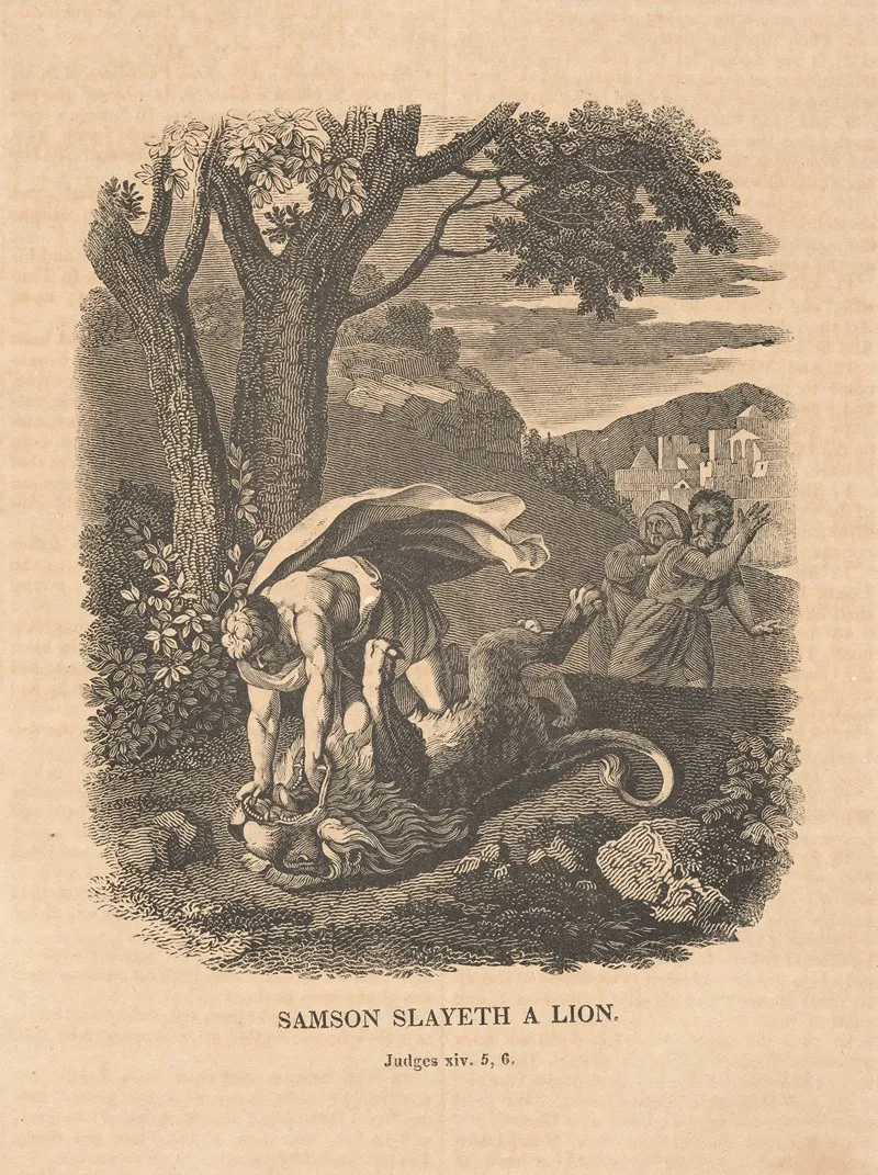 Samson Slayeth A Lion