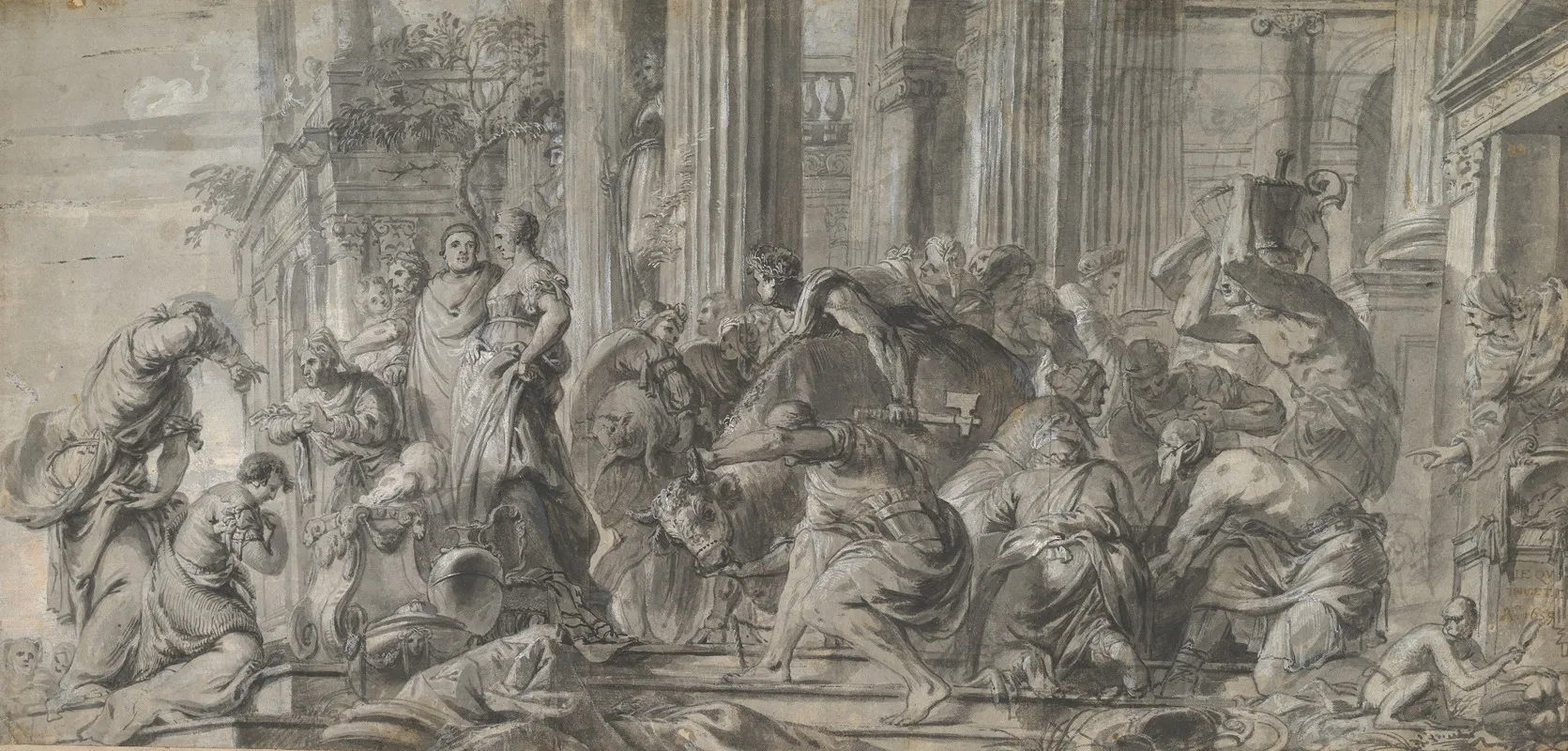 Samuel Anointing The Young David Wall Art by Jan Erasmus Quellinus - High-Resolution Digital Print