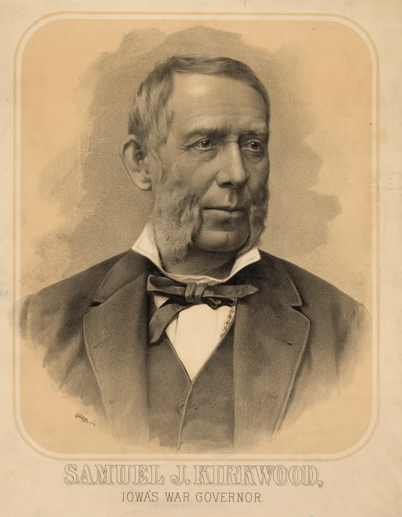 Samuel J Kirkwood Iowas War Governor Wall Art by Shober &amp; Carqueville - High-Resolution Digital Print