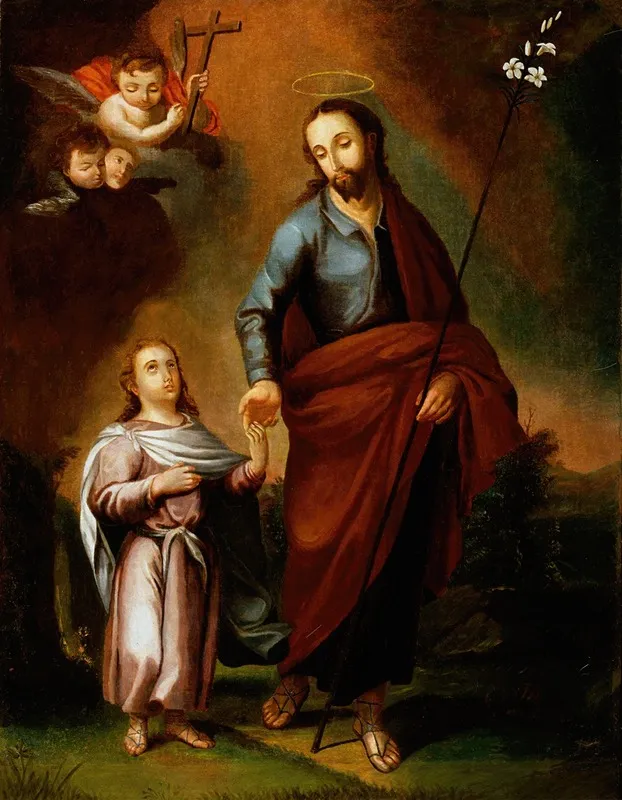 San Jose Y El Cristo Nino Wall Art by José Campeche y Jordán - High-Resolution Digital Print
