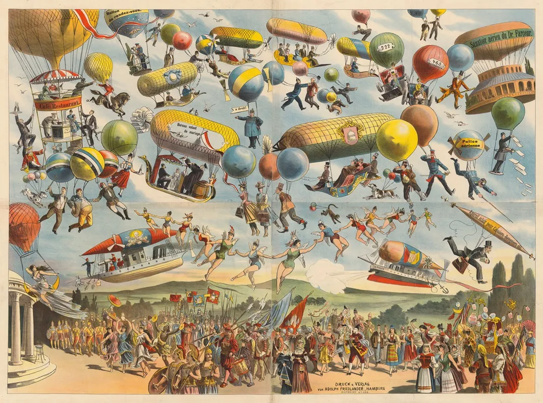 Sanatoir Aerien Du Docteur Farceur Bureau Volant De Mariage Police Aerienne Objets Volants De Fantaisie Wall Art by G. Rodeck - High-Resolution Digital Print