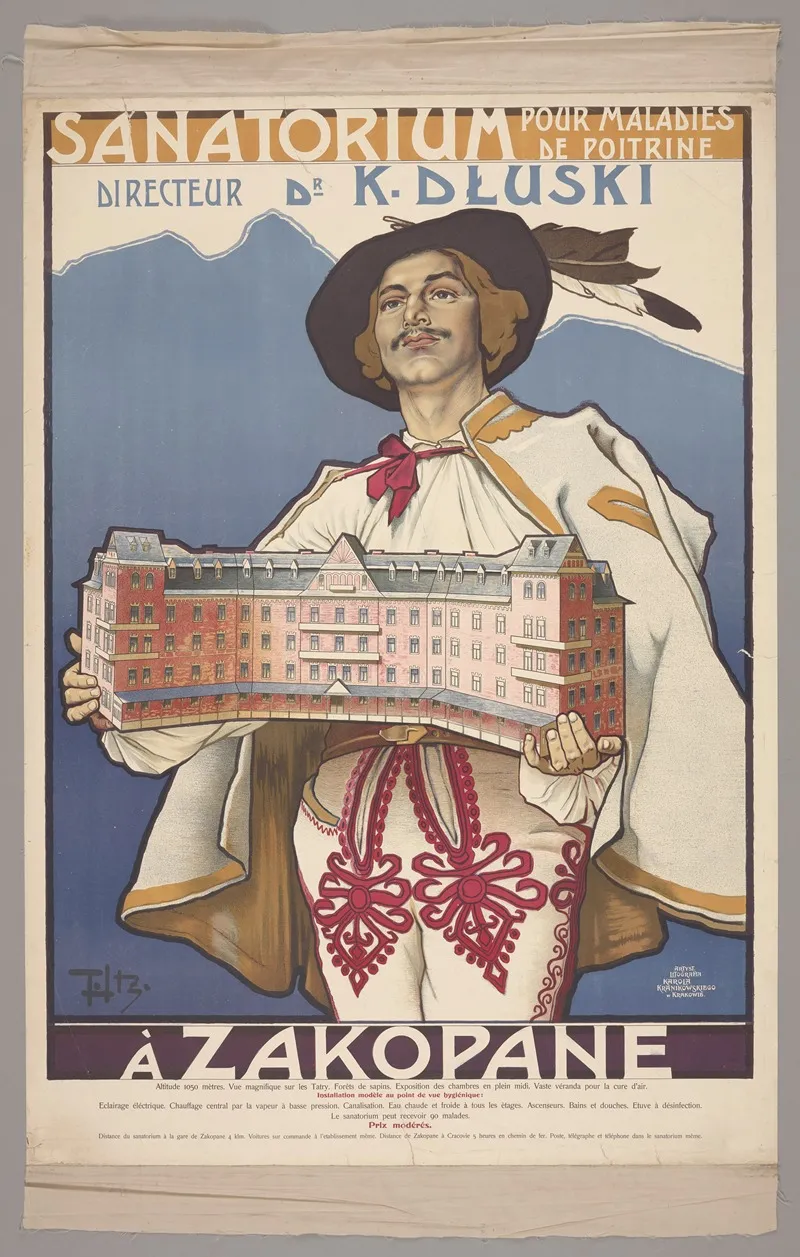 Sanatorium Pour Maladies De Poitrine Directeur Dr K Dluski Sanatorium Chorob Plucnych Wall Art by Foltz - High-Resolution Digital Print
