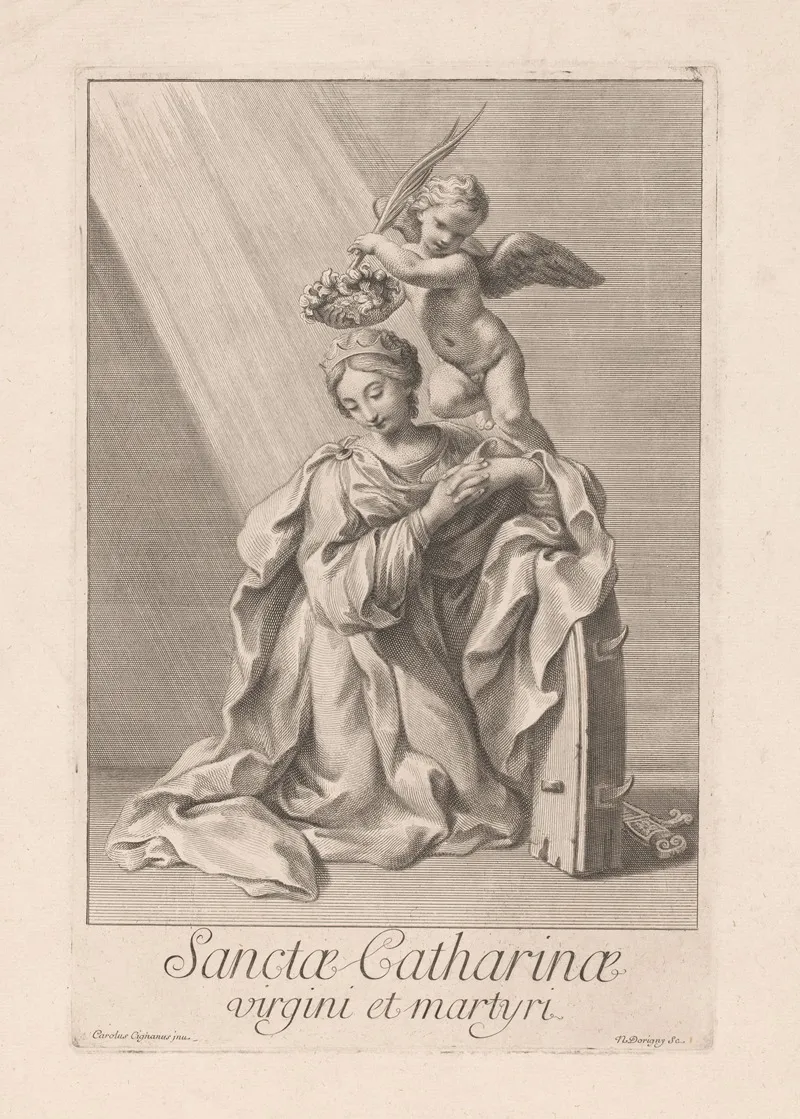 Sancta Catharina Virgini Et Martyri Wall Art by Nicolas Dorigny - High-Resolution Digital Print